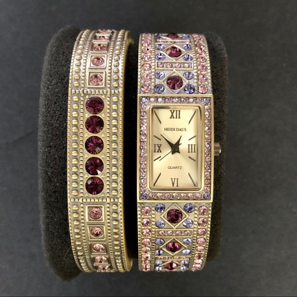 Heidi Daus Jewelry - Heidi Daus Art Deco watch & bangle set